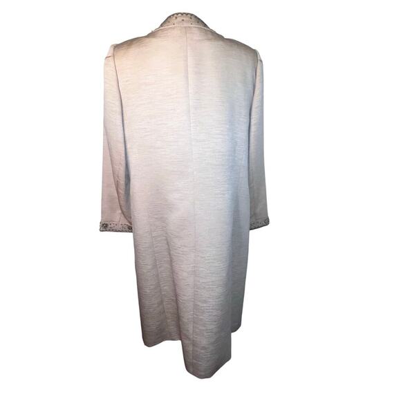 Tahari ASL, Jerry Luxe 16W Sequent Beaded Midi Shift Dress Long Jacket Set New ￼ - Picture 2 of 16